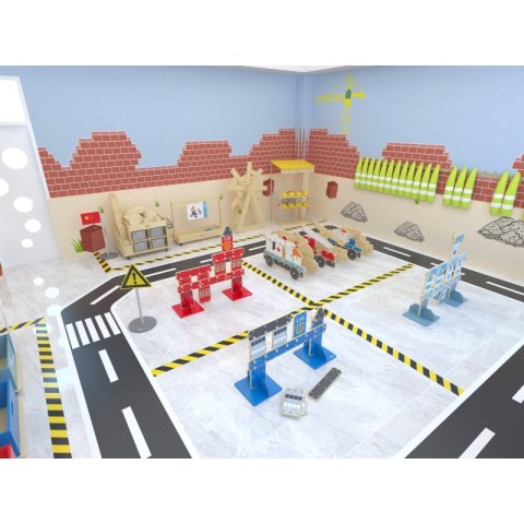 CLASSIC WORLD Ogromne Klocki Konstrukcyjne Drewniane Zestaw Szpital Kościół Wieża