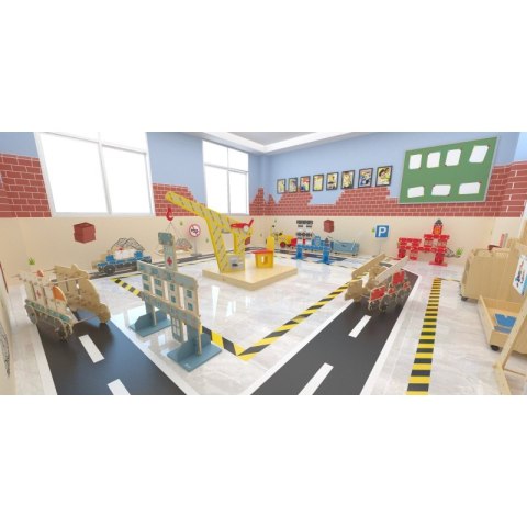 CLASSIC WORLD Ogromne Klocki Konstrukcyjne Drewniane Zestaw Szpital Kościół Wieża