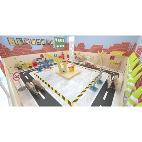 CLASSIC WORLD Ogromne Klocki Konstrukcyjne Drewniane Zestaw Szpital Kościół Wieża