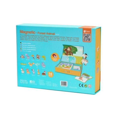 CLASSIC WORLD Układanka Magnetyczna Zwierzęta Tablica Klocki Puzzle Pamięć 60 el.