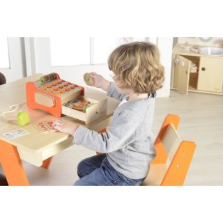 Drewniana Kasa Sklepowa Dla Dzieci + Pieniądze i Karta Kredytowa Masterkidz