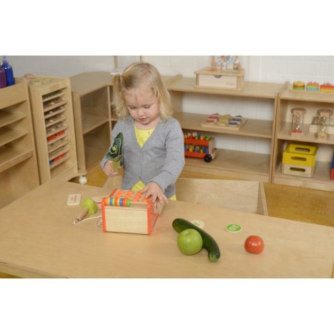 Drewniana Kasa Sklepowa Dla Dzieci + Pieniądze i Karta Kredytowa Masterkidz