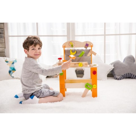 Drewniany warsztat z narzędziami Classic World 37 elementów