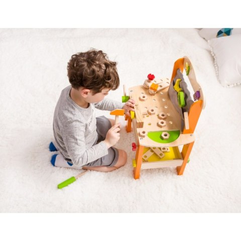 Drewniany warsztat z narzędziami Classic World 37 elementów