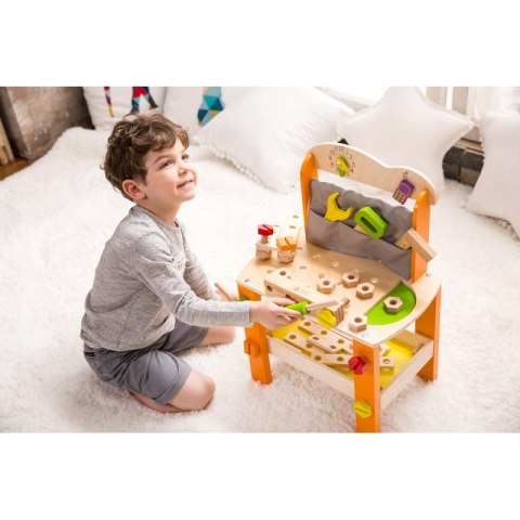 Drewniany warsztat z narzędziami Classic World 37 elementów