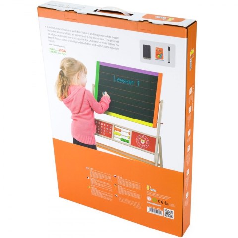 Dwustronna Tablica edukacyjna do rysowania z liczydłem Viga Toys