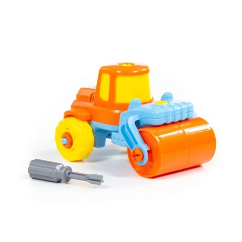 Kolorowa Maszyna Budowlana Ze Śrubokrętem 18el.