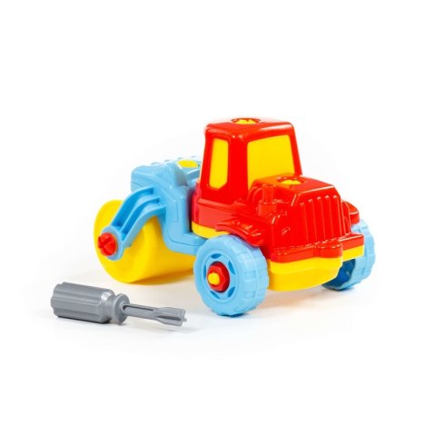 Kolorowa Maszyna Budowlana Ze Śrubokrętem 18el.