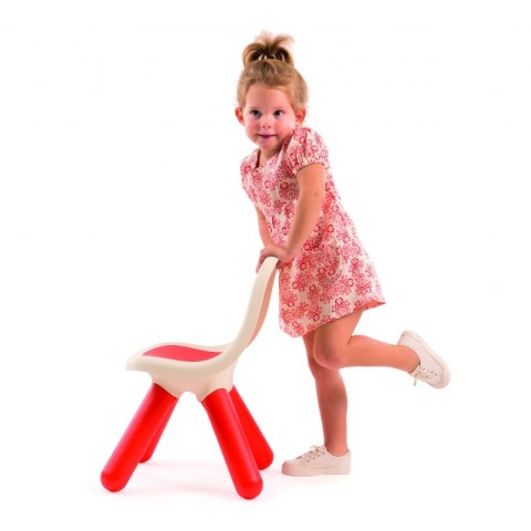 Krzesełko z oparciem Smoby w kolorze czerwonym
