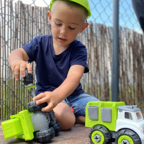 WOOPIE Zestaw Konstrukcyjny Majsterkowicza Montaż Samochodu Sanitarnego Ciężarówka Kask Śrubokręt AKC.