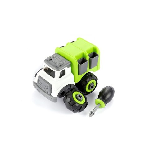 WOOPIE Zestaw Konstrukcyjny Majsterkowicza Montaż Samochodu Sanitarnego Ciężarówka Kask Śrubokręt AKC.