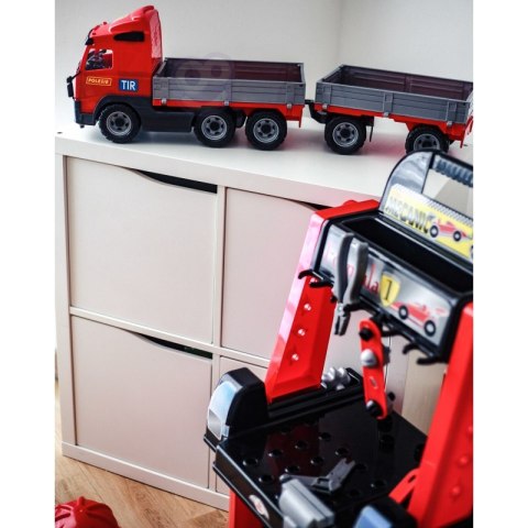 Zestaw Majsterkowicza "Super Mechanik" + Samochód z Burtami i Przyczepą "Volvo" Wader QT Polesie