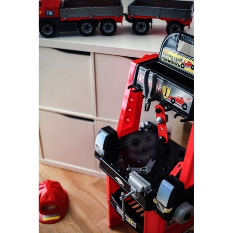 Zestaw Majsterkowicza "Super Mechanik" + Samochód z Burtami i Przyczepą "Volvo" Wader QT Polesie