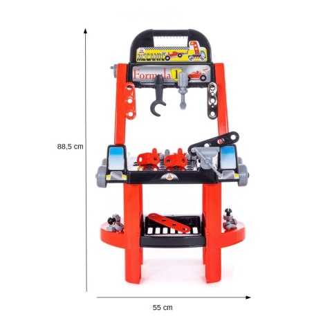 Zestaw Majsterkowicza "Super Mechanik" + Samochód z Burtami i Przyczepą "Volvo" Wader QT Polesie