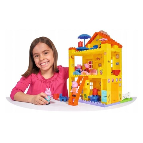 BIG Klocki Świnka Peppa (107 el.) Piętrowy Dom + FIGURKI