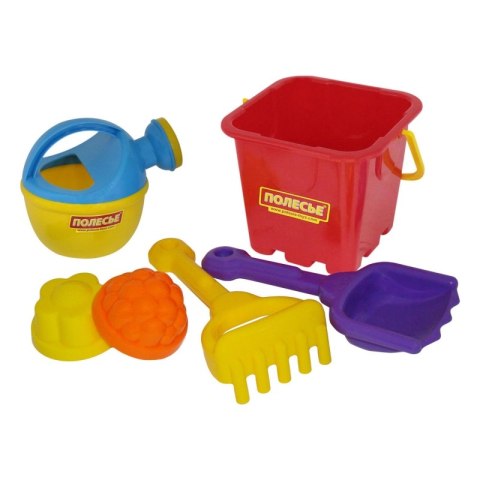 Zestaw Piaskowy Twierdza Wiaderko Foremki 6 elementów