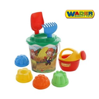 Zestaw Piaskowy Wiaderko sitko foremki 9 elementów