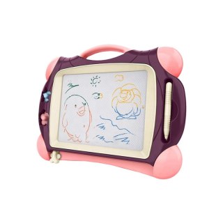 Znikopis Tablica Magnetyczna Kolorowa + 2 Stempelki Fioletowy