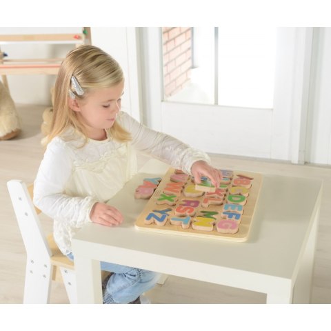 Drewniana Tabliczka Edukacyjna Masterkidz Alfabet Wielkie Literki